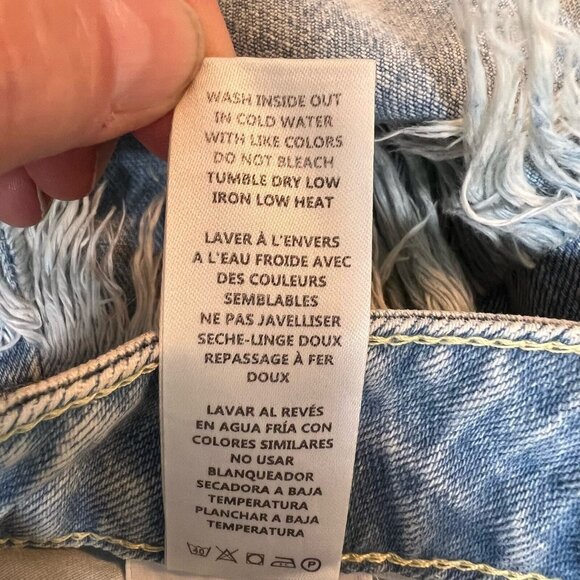 Good American Shorts Womens Size 4/27 NWOT button fly high rise frayed hem jean - Picture 7 of 11